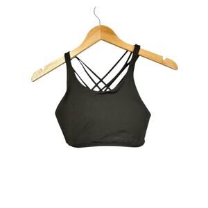 Lululemon Sports Bra Womens 8 Black Free To Be Wild Strappy Crisscross Yoga
